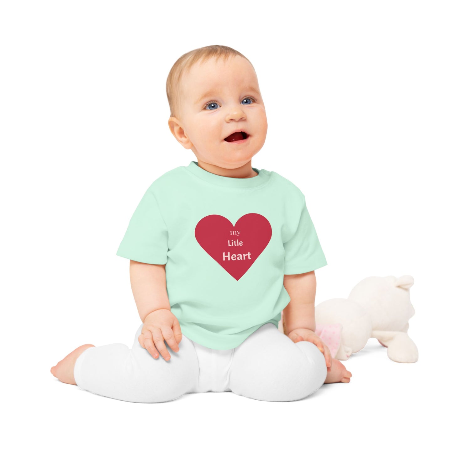 My Little Heart Baby T-Shirt, Cute Baby Shirt, Infant Outfit, Baby Gift, Newborn Clothing, Valentine's Day, Birthday